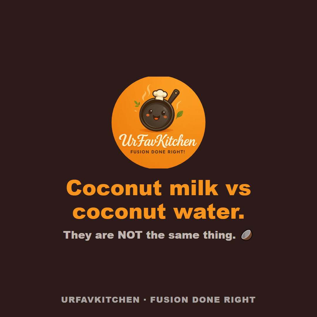 Coconut milk vs coconut water